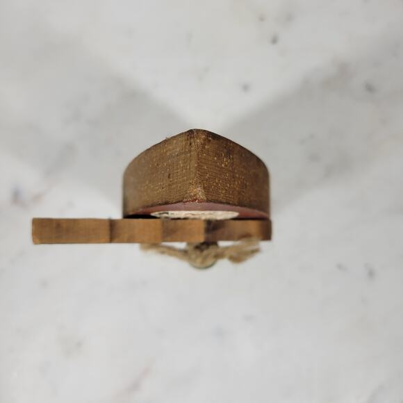 Vintage Wood Santa Claus 6" Red Green Handmade Hand Painted 3-D Christmas Tree - Picture 2 of 15